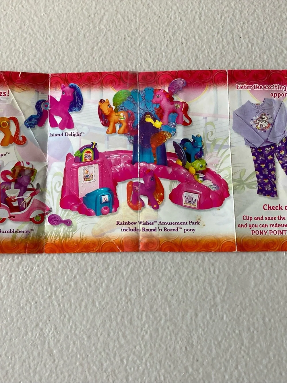 Hasbro My Little Pony Fold-Out Paper Brochure Advertisement English Multicolor